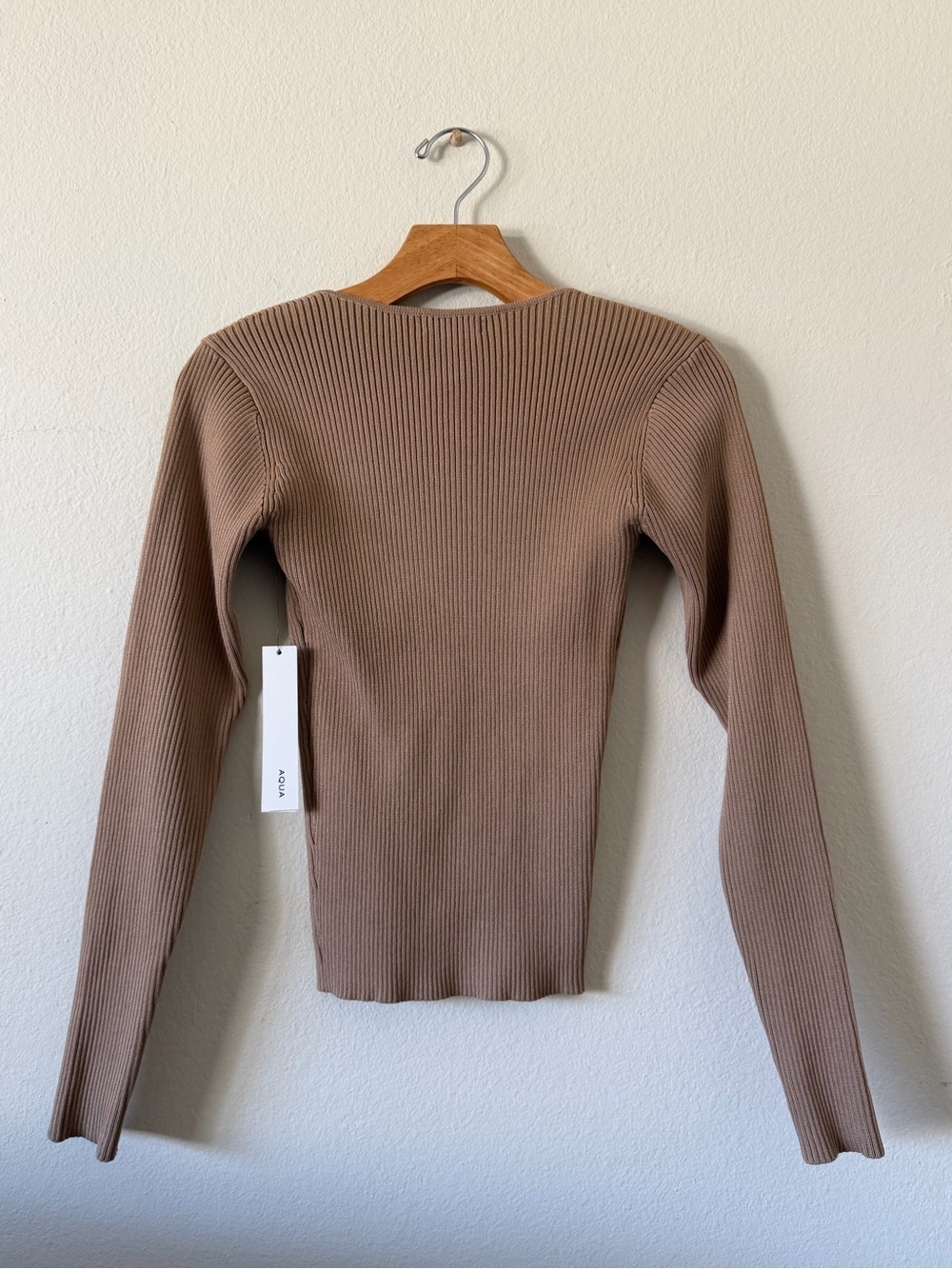 Aqua Ribbed Long Sleeve - Picture 3 of 9